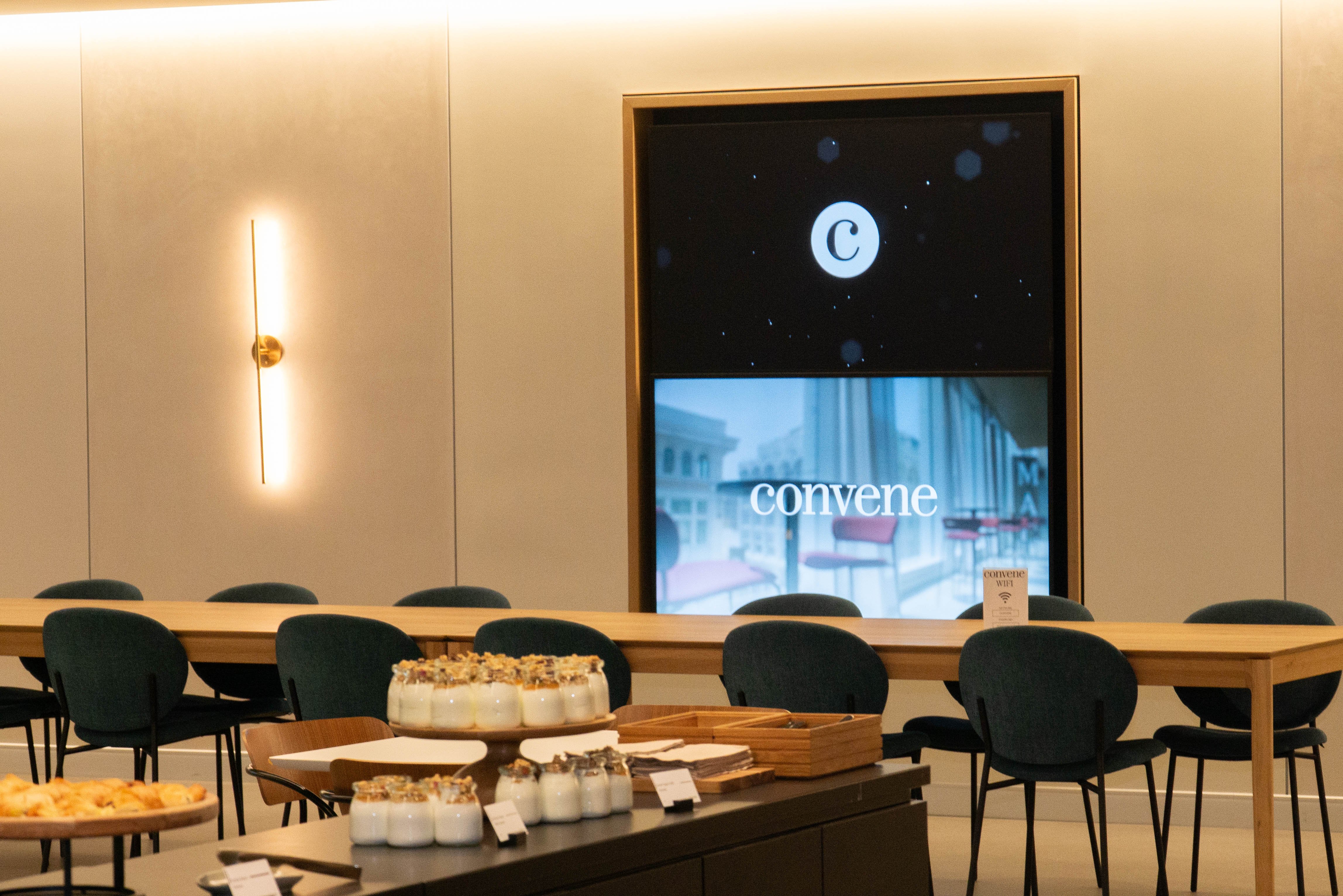 Beautiful seating arrangement located at Convene SF.
